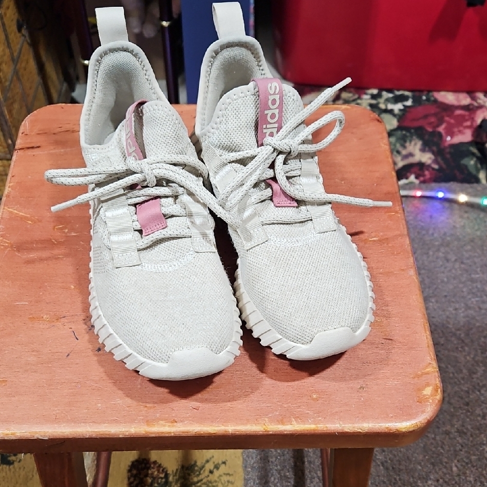 Adidas Gray and Pink Athletic Shoes